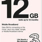 Three Mobile Broadband Data Sim 12GB lasts up to 12 months